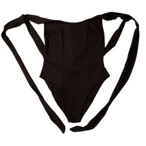 Sexy Black Vestidos Women's Bodysuit Size Small